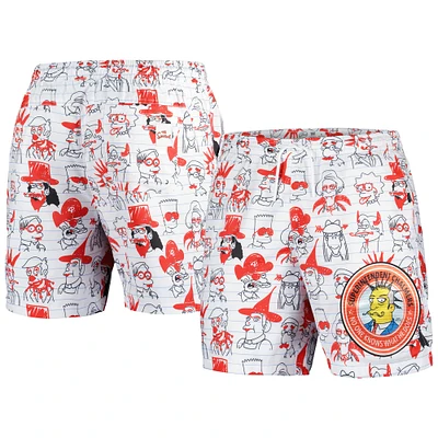 Men's Freeze Max White The Simpsons Bart School Doodles Shorts