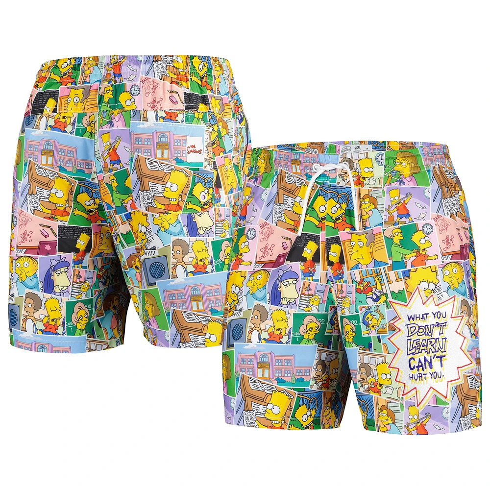 Men's Freeze Max Yellow The Simpsons Bart Classroom Shorts