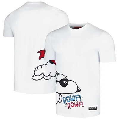 Unisex Freeze Max White Peanuts Snoopy Hero T-Shirt