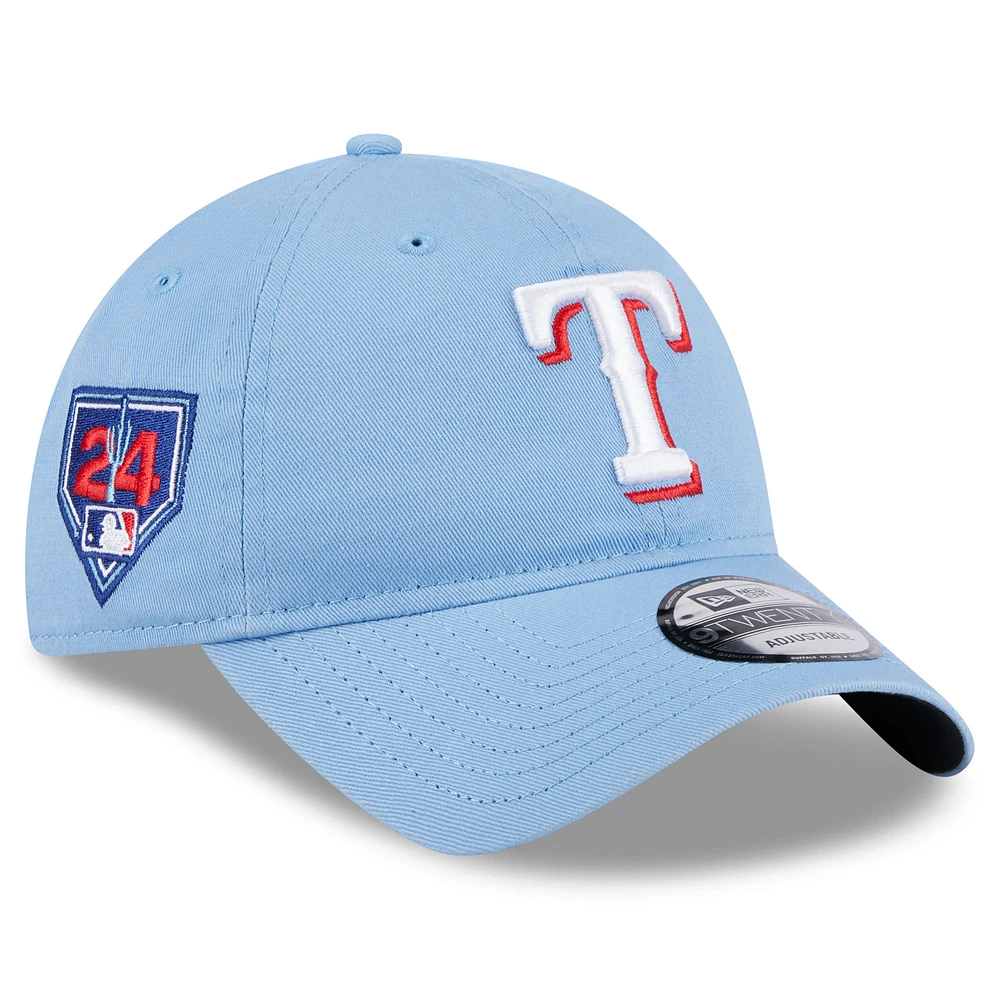 Men's New Era Light Blue Texas Rangers 2024 Spring Training 9TWENTY Adjustable Hat
