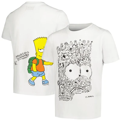 Youth Freeze Max White The Simpsons Bart Sketch T-Shirt