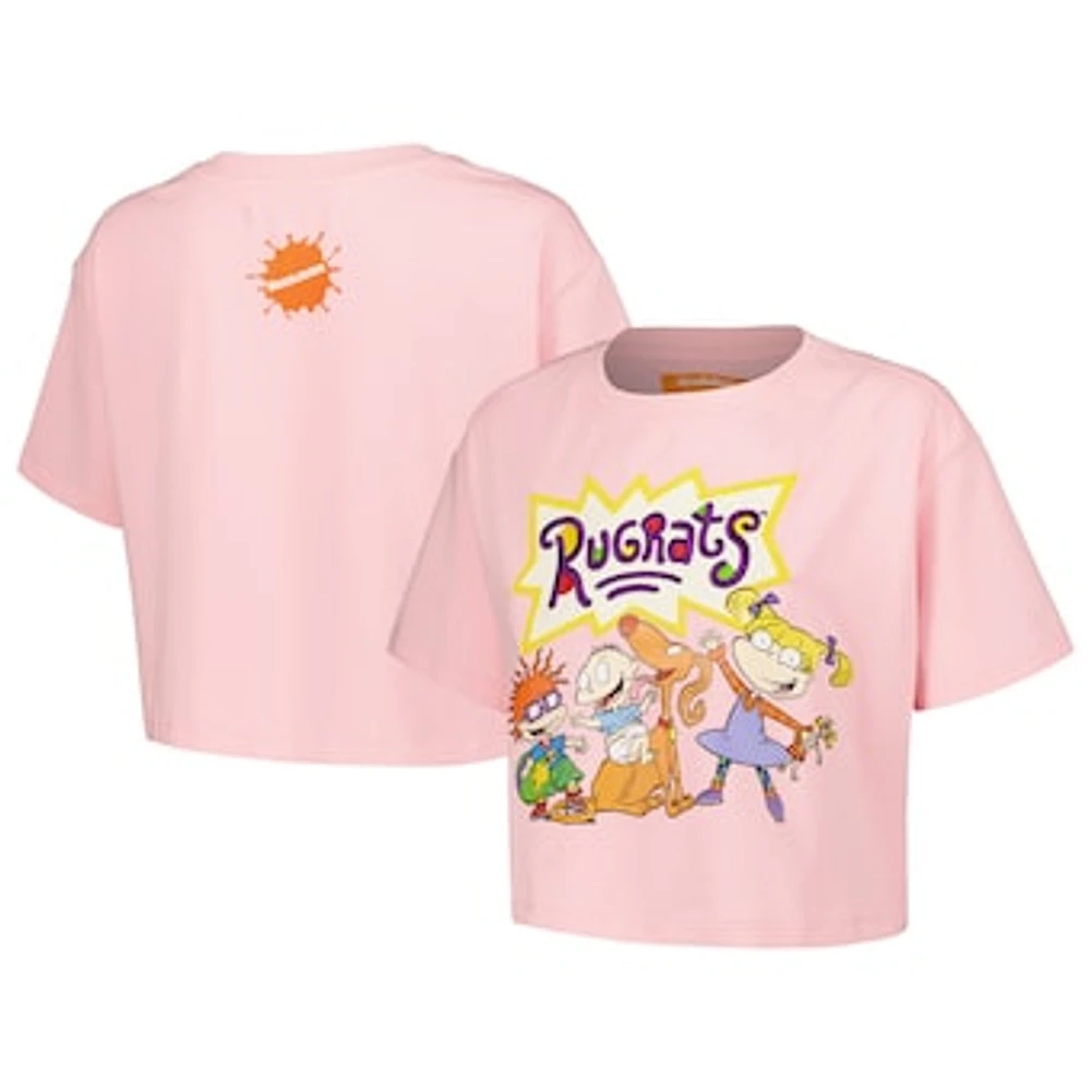 Women's Freeze Max Pink Rugrats Group Boxy Cropped T-Shirt