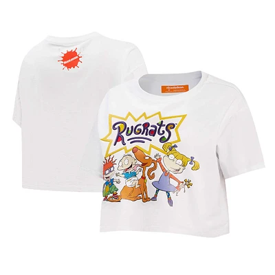 Women's Freeze Max White Rugrats Group Boxy Cropped T-Shirt