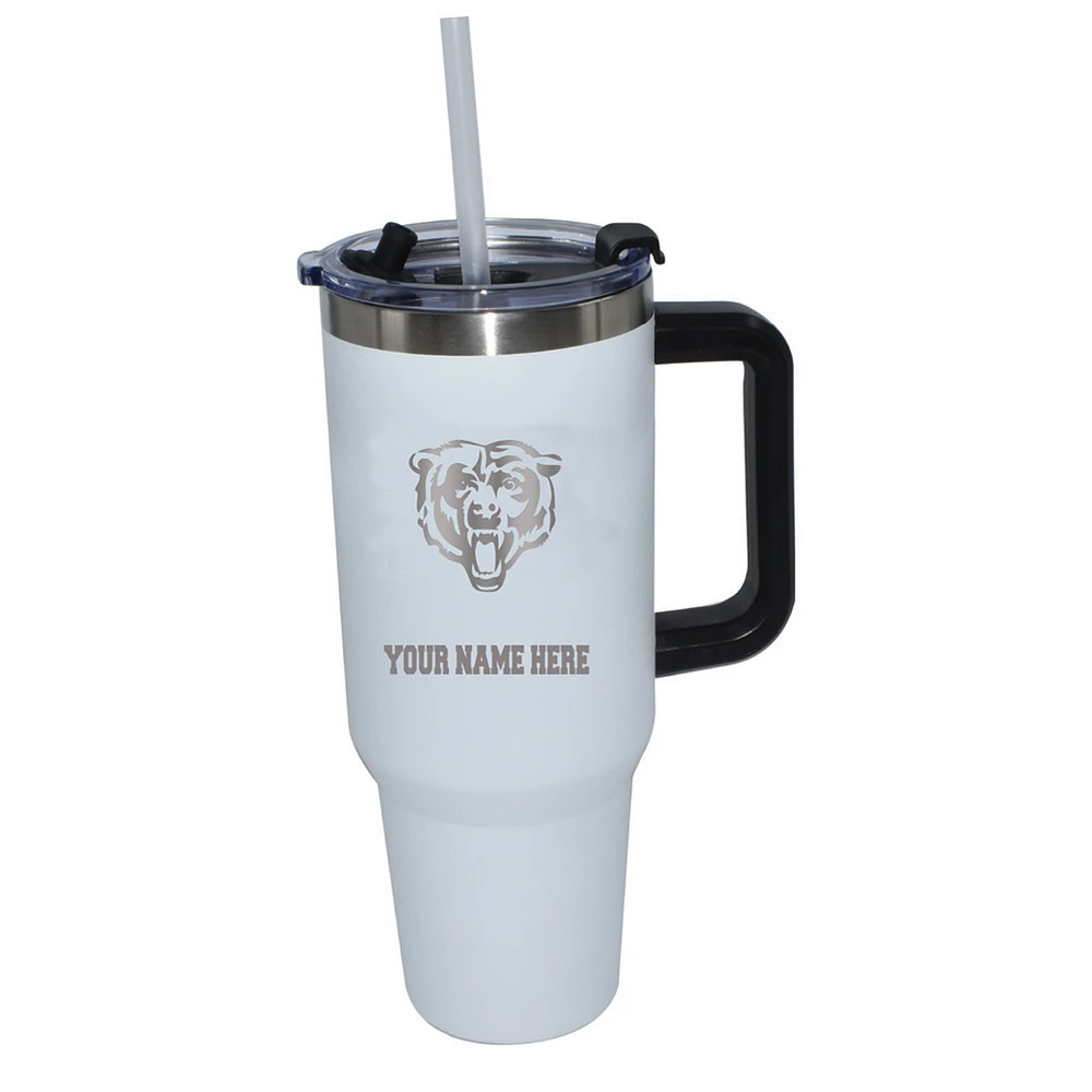 The Memory Company Chicago Bears Personalized White 40oz. Colossal Tumbler