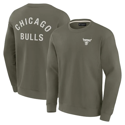 Unisex Fanatics Olive Chicago Bulls Elements Super Soft Fleece Pullover Sweatshirt