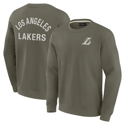 Unisex Fanatics Olive Los Angeles Lakers Elements Super Soft Fleece Pullover Sweatshirt