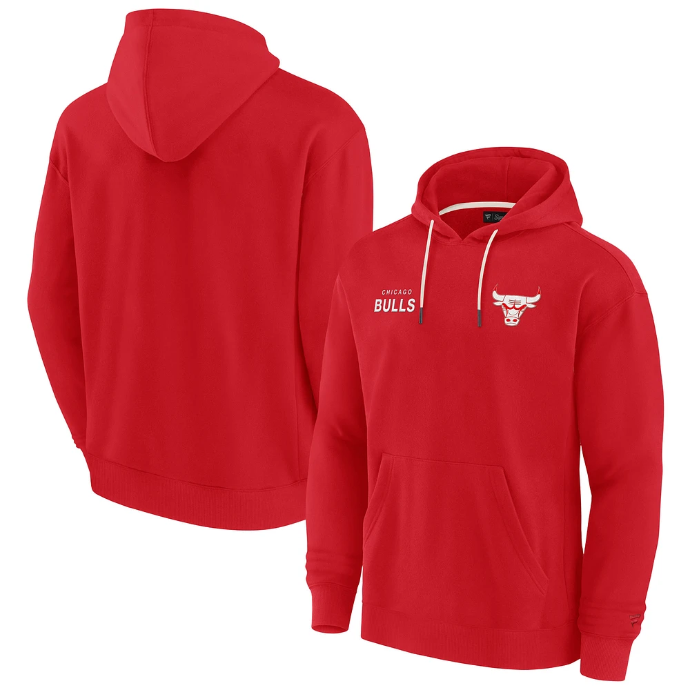 Unisex Fanatics Red Chicago Bulls Elements Super Soft Fleece Pullover Hoodie