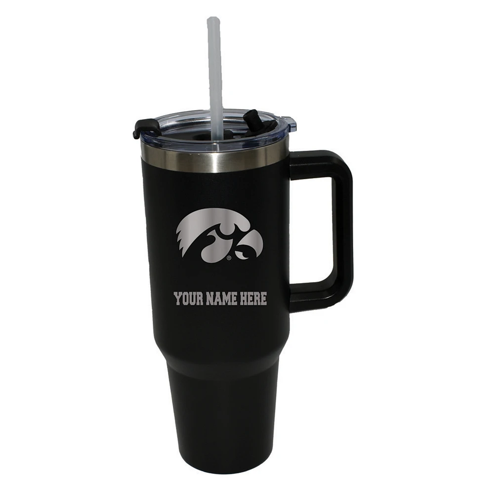 The Memory Company Iowa Hawkeyes Personalized Black 40oz. Colossal Tumbler
