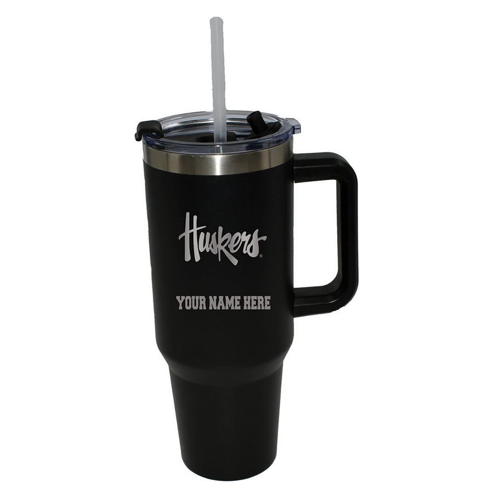 The Memory Company Nebraska Huskers Personalized Black 40oz. Colossal Tumbler