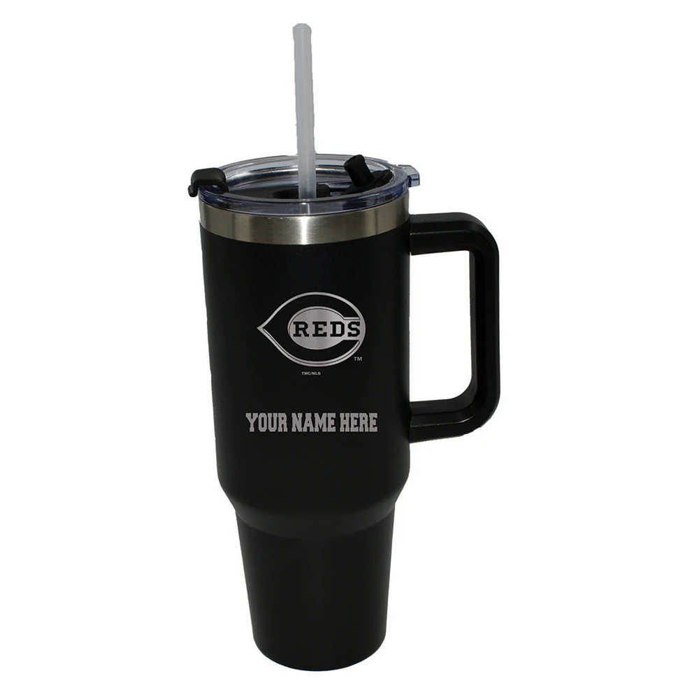 The Memory Company Cincinnati Reds Personalized Black 40oz. Colossal Tumbler