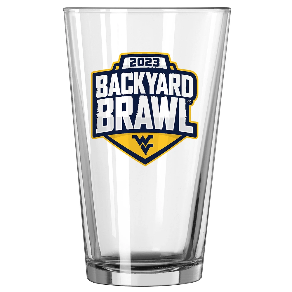 West Virginia Mountaineers Backyard Brawl 16oz. Pint Glass