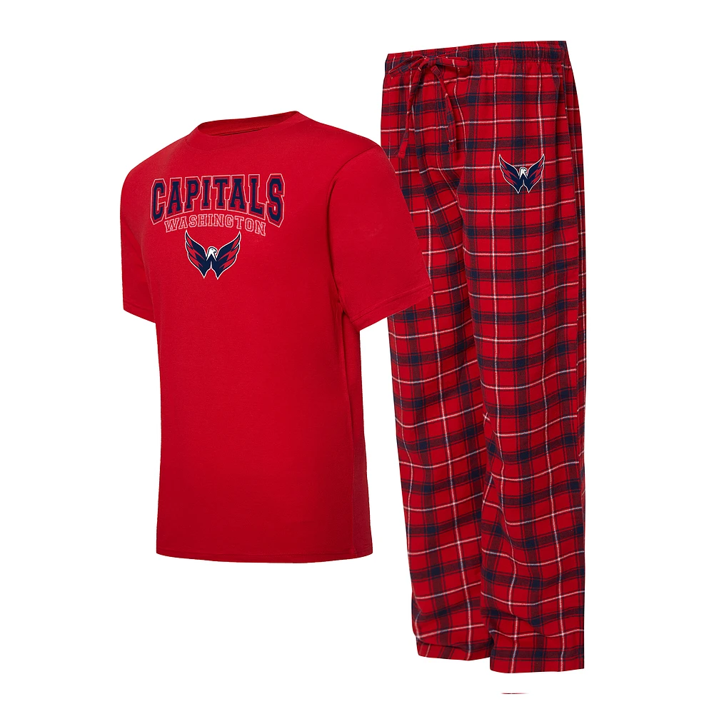 Men's Concepts Sport Red/Navy Washington Capitals Arctic Top & Pajama Pants Sleep Set