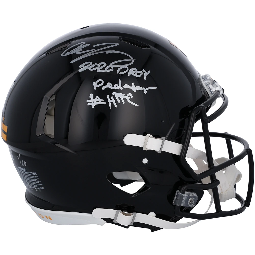 Limited Edition of 20: Chase Young Washington Commanders Autographed Riddell Authentic Helmet with Multiple Inscriptions