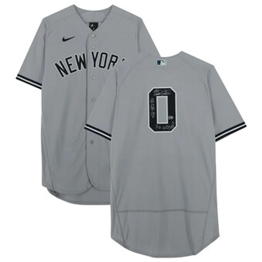 Domingo German New York Yankees Autographed Gray Nike Authentic Jersey with Multiple Inscriptions - Limited Edition of 12