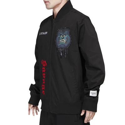 Men's Freeze Max Black Looney Tunes Taz Savage Varsity Full-Zip Jacket