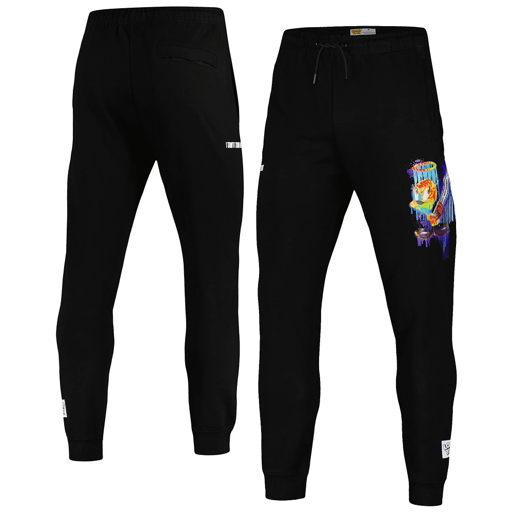 Men's Freeze Max Black Looney Tunes Tweety Bird Splatter Jogger Pants