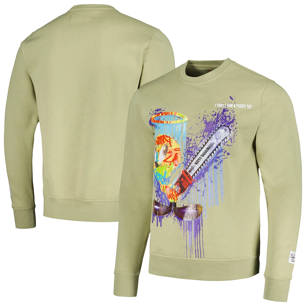 Unisex Freeze Max Olive Looney Tunes Tweety Bird Splatter Horror Pullover Sweatshirt