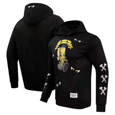 Unisex Freeze Max Black Looney Tunes Franken Tweety Pullover Hoodie