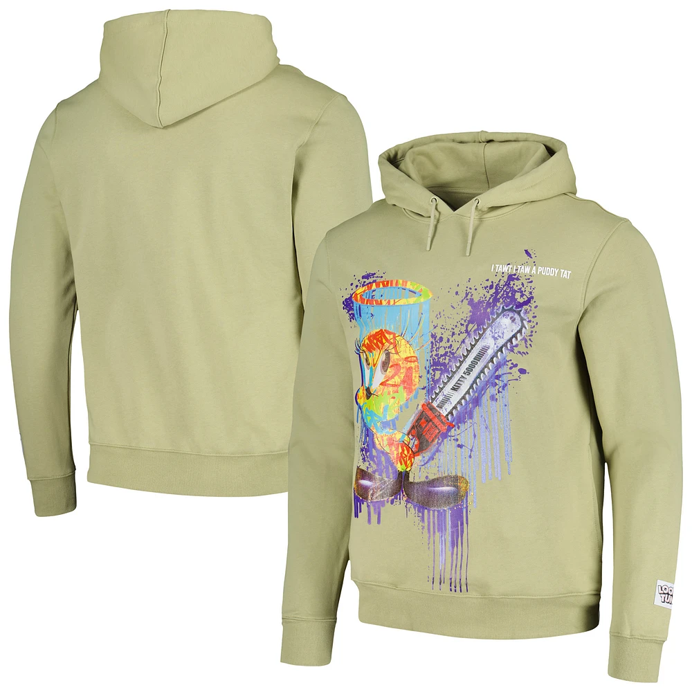 Unisex Freeze Max Olive Looney Tunes Tweety Bird Splatter Horror Pullover Hoodie