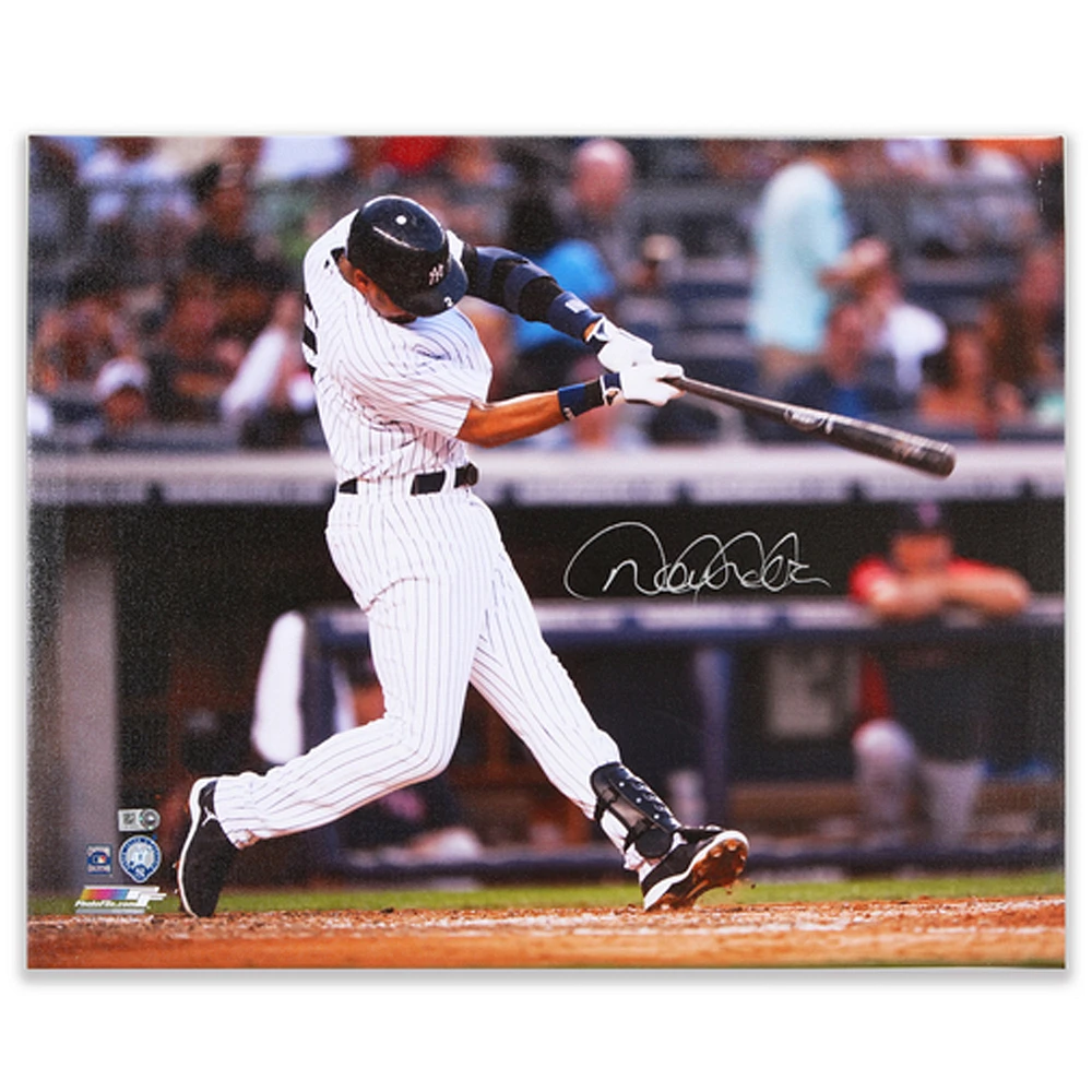 Derek Jeter New York Yankees Autographed 16" x 20" Hitting Canvas Photograph