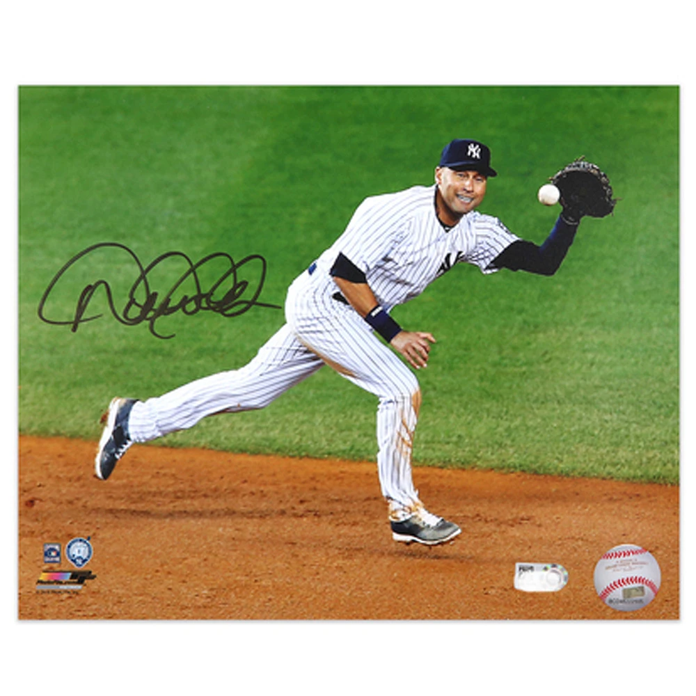 Derek Jeter New York Yankees Autographed 8" x 10" Fielding Photograph