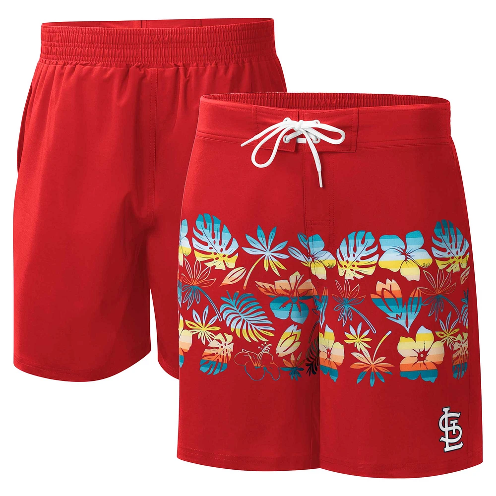 Men's G-III Sports by Carl Banks Red St. Louis Cardinals Breeze Volley Swim Shorts