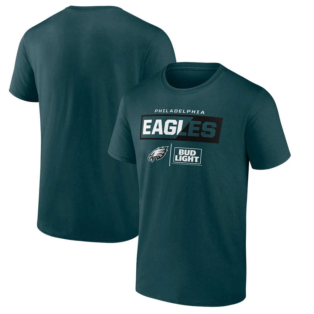 Men's Green Philadelphia Eagles NFL x Bud Light T-Shirt