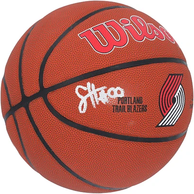 Scoot Henderson Portland Trail Blazers Autographed Wilson Team Logo Basketball
