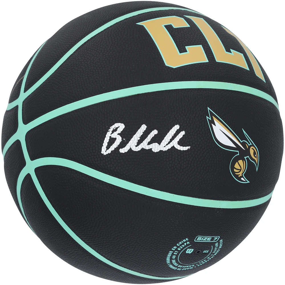 Brandon Miller Charlotte Hornets Autographed Wilson City Edition Collectors Basketball