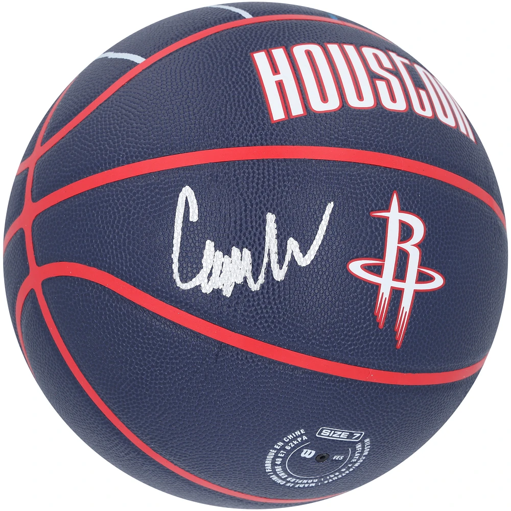 Cam Whitmore Houston Rockets Autographed Wilson City Edition Collectors Basketball