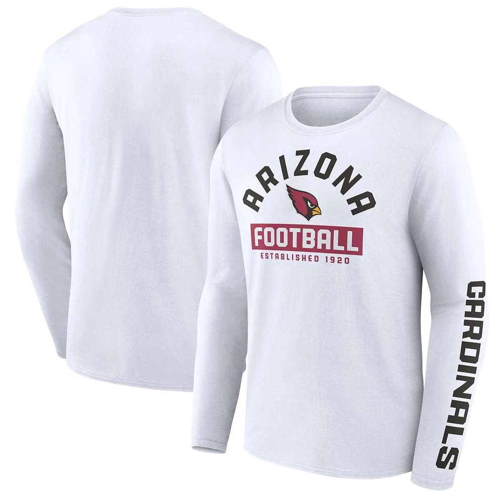 Men's Fanatics White Arizona Cardinals Long Sleeve T-Shirt