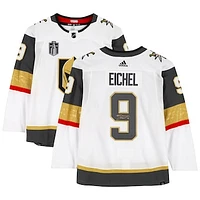Jack Eichel Vegas Golden Knights Autographed White Adidas Authentic Jersey with 2023 Stanley Cup Final Patch