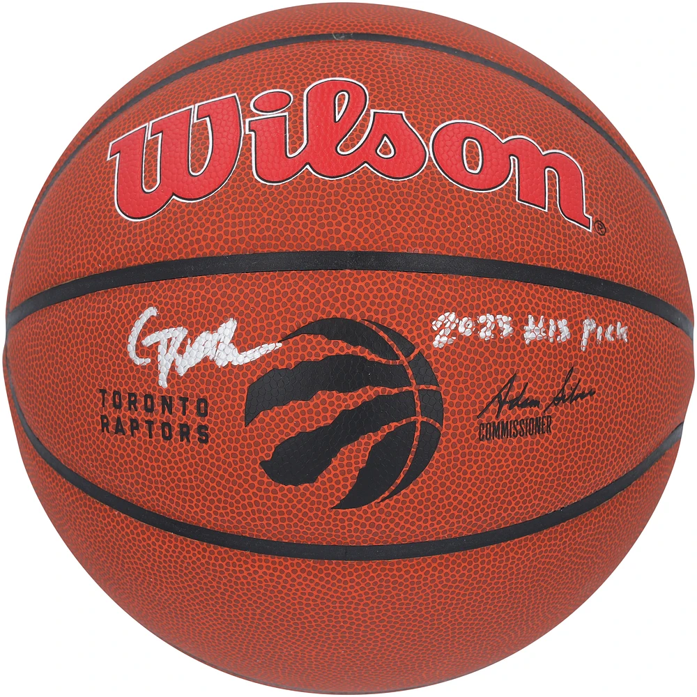 Gradey Dick Toronto Raptors Autographed Wilson Team Logo Basketball
