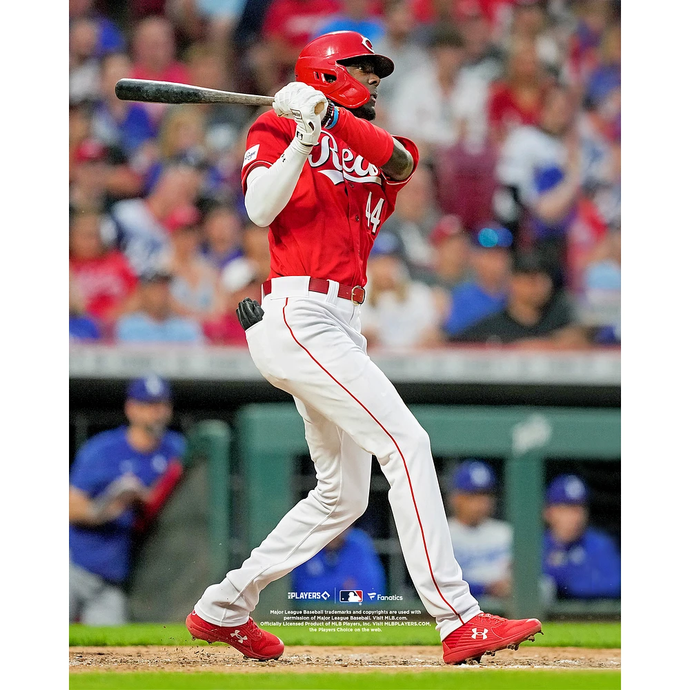 Elly De La Cruz Cincinnati Reds Unsigned MLB Debut First Hit Photograph