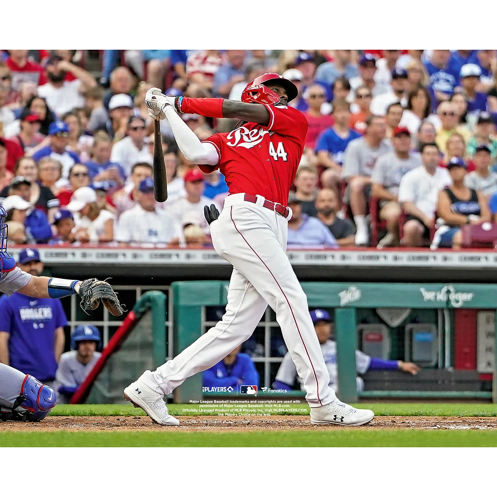 Elly De La Cruz Cincinnati Reds Unsigned First MLB Home Run Swing Photograph