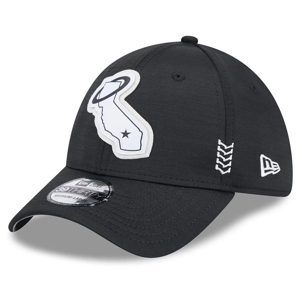 Men's New Era Black Los Angeles Angels 2024 Clubhouse 39THIRTY Flex Hat