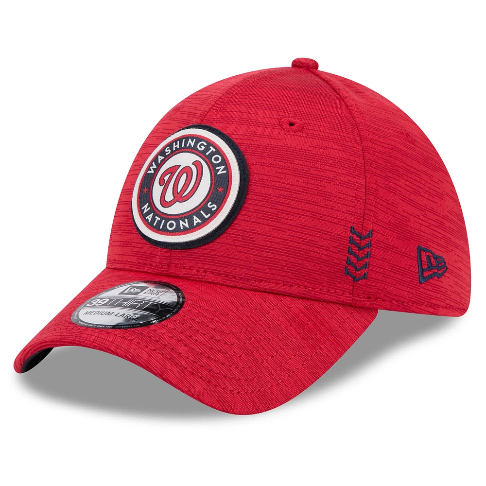 Men's New Era Red Washington Nationals Clubhouse 39THIRTY Flex Hat