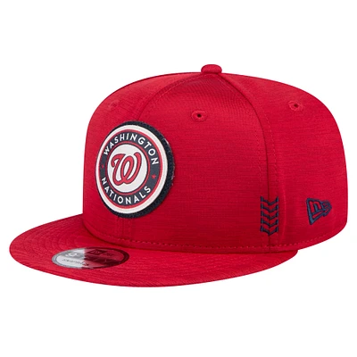 Men's New Era Red Washington Nationals 2024 Clubhouse 9FIFTY Snapback Hat
