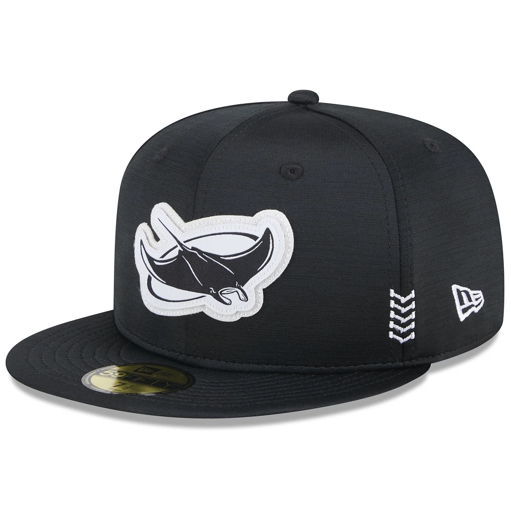 Men's New Era Black Tampa Bay Rays 2024 Clubhouse 59FIFTY Fitted Hat
