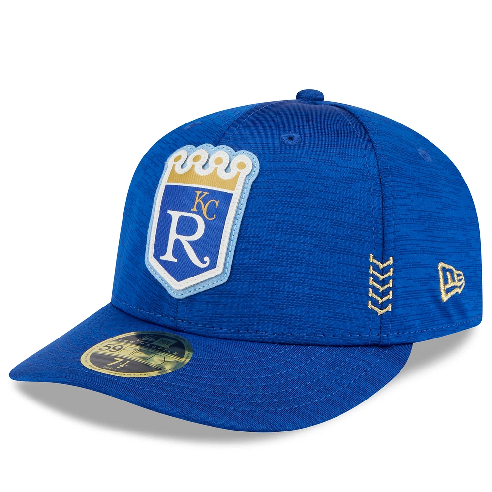Men's New Era Royal Kansas City Royals 2024 Clubhouse Low Profile 59FIFTY Fitted Hat