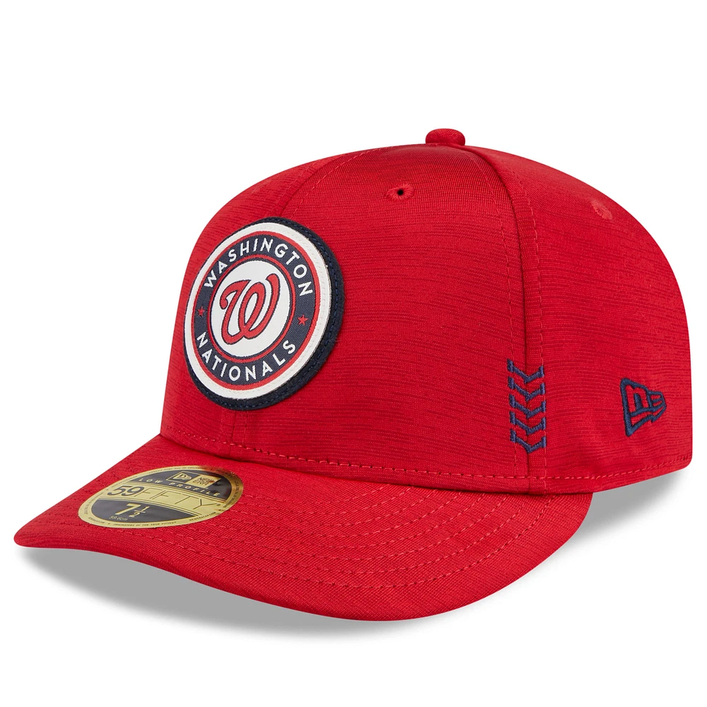 Men's New Era Red Washington Nationals Clubhouse Low Profile 59FIFTY Fitted Hat