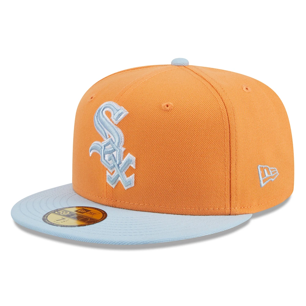Men's New Era Light Blue/ Chicago White Sox Spring Color Basic Two-Tone 59FIFTY Fitted Hat