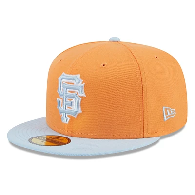 Men's New Era Light Blue/ San Francisco Giants Spring Color Basic Two-Tone 59FIFTY Fitted Hat