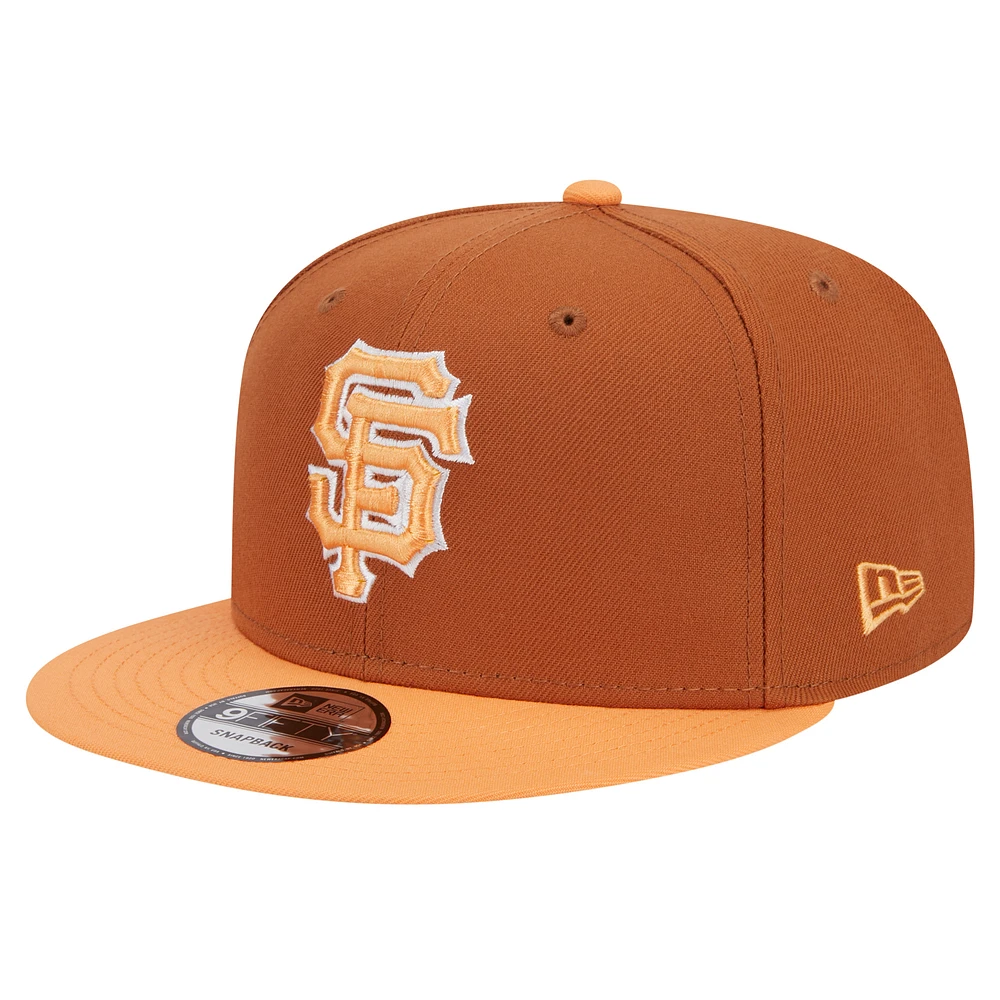 Men's New Era Brown San Francisco Giants Spring Color Two-Tone 9FIFTY Snapback Hat