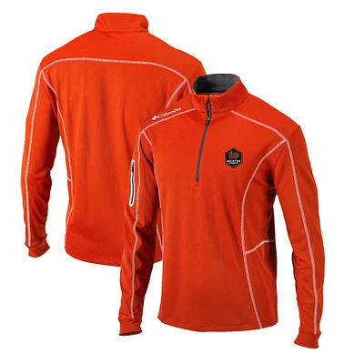 Men's Columbia Orange Houston Dynamo FC Omni-Wick Shotgun Quarter-Zip Pullover Top