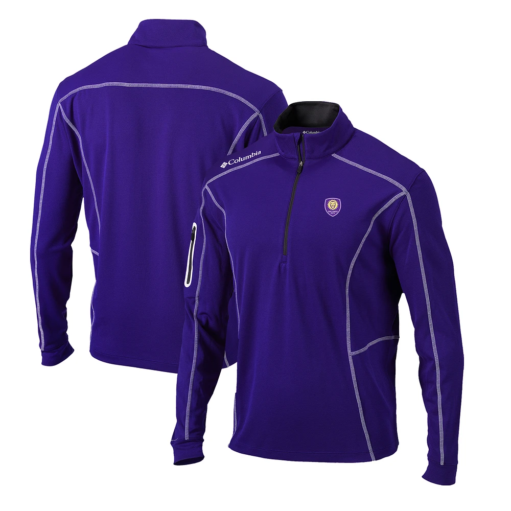 Men's Columbia Purple Orlando City SC Omni-Wick Shotgun Quarter-Zip Pullover Top