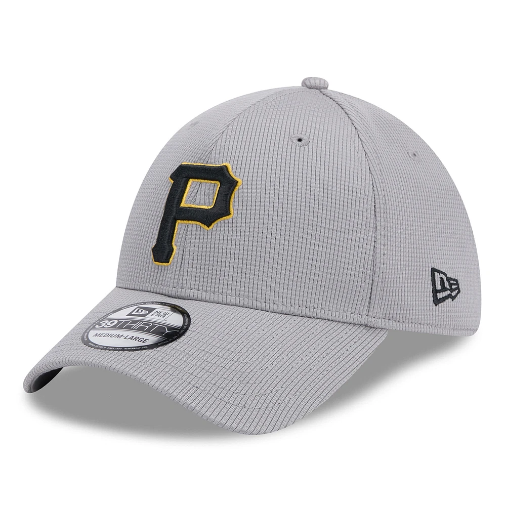 Men's New Era Gray Pittsburgh Pirates Active Pivot 39THIRTY Flex Hat