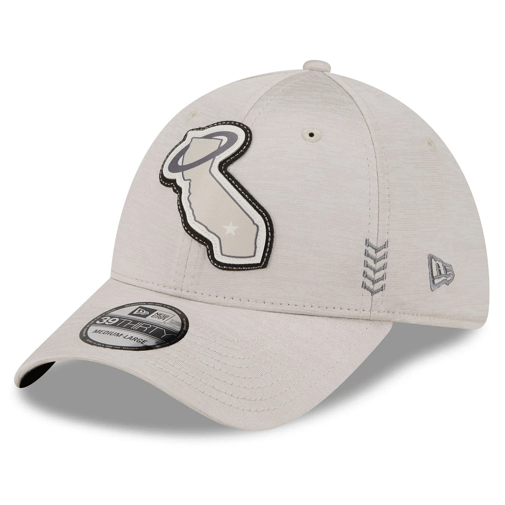 Men's New Era Cream Los Angeles Angels 2024 Clubhouse 39THIRTY Flex Hat