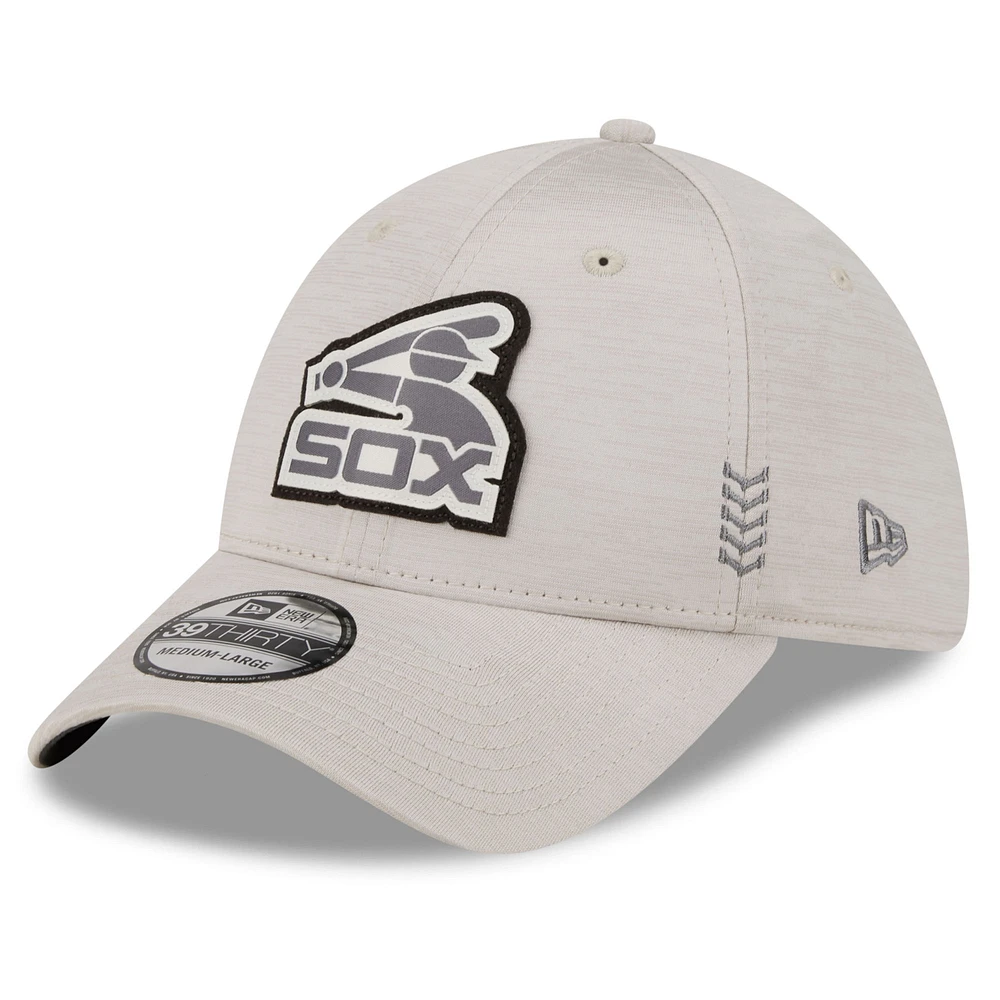 Men's New Era Cream Chicago White Sox 2024 Clubhouse 39THIRTY Flex Hat