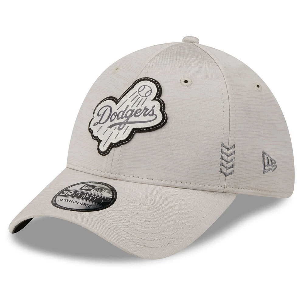 Men's New Era Cream Los Angeles Dodgers 2024 Clubhouse 39THIRTY Flex Hat
